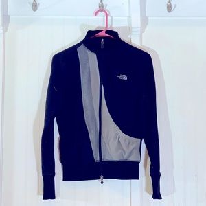 Vintage Black and Gray North Face Zip Jacket Sz S
